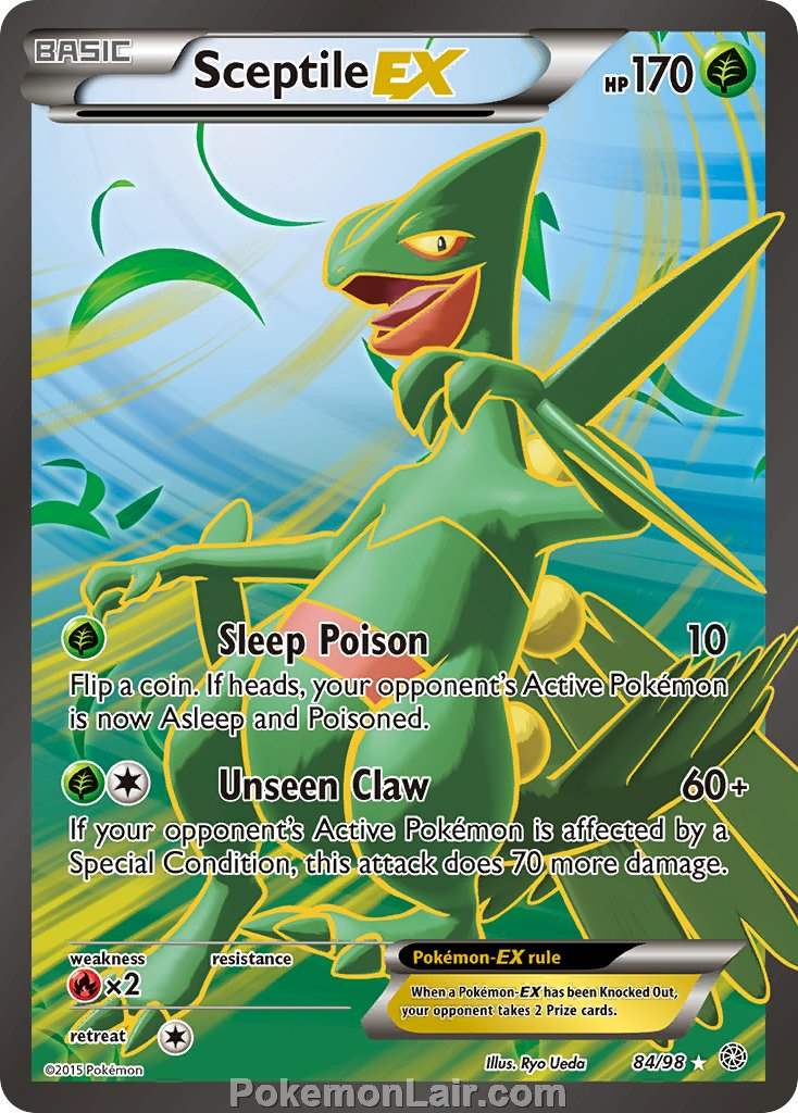 2015 Pokemon Trading Card Game Ancient Origins Price List – 84 Sceptile EX