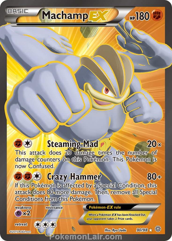 2015 Pokemon Trading Card Game Ancient Origins Price List – 90 Machamp EX