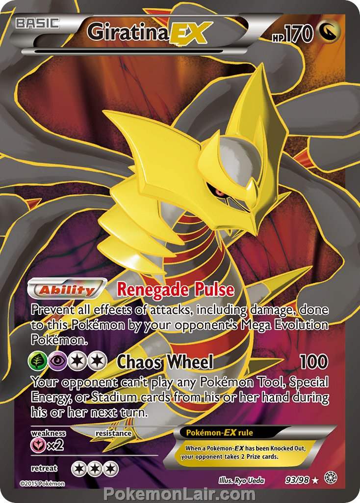 2015 Pokemon Trading Card Game Ancient Origins Price List – 93 Giratina EX
