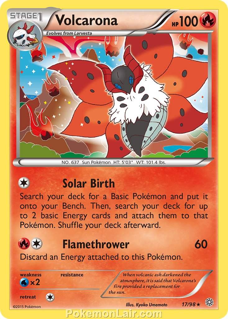 2015 Pokemon Trading Card Game Ancient Origins Set – 17 Volcarona