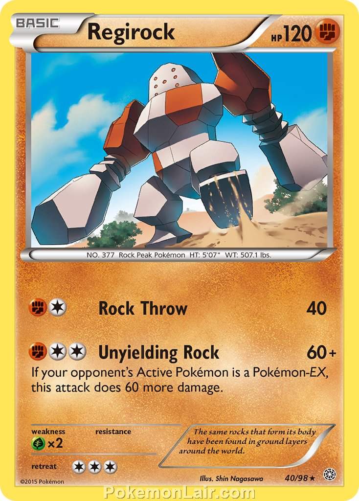 2015 Pokemon Trading Card Game Ancient Origins Set – 40 Regirock