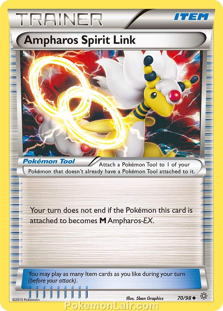 2015 Pokemon Trading Card Game Ancient Origins Set – 70 Ampharos Spirit Link