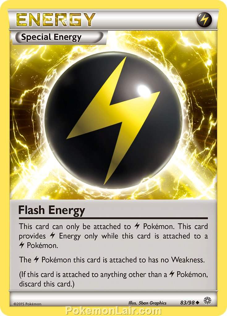 2015 Pokemon Trading Card Game Ancient Origins Set – 83 Flash Energy