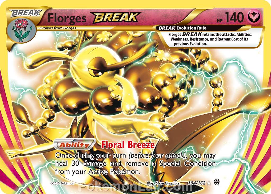 2015 Pokemon Trading Card Game BREAKthrough Price List – 104 Florges Break