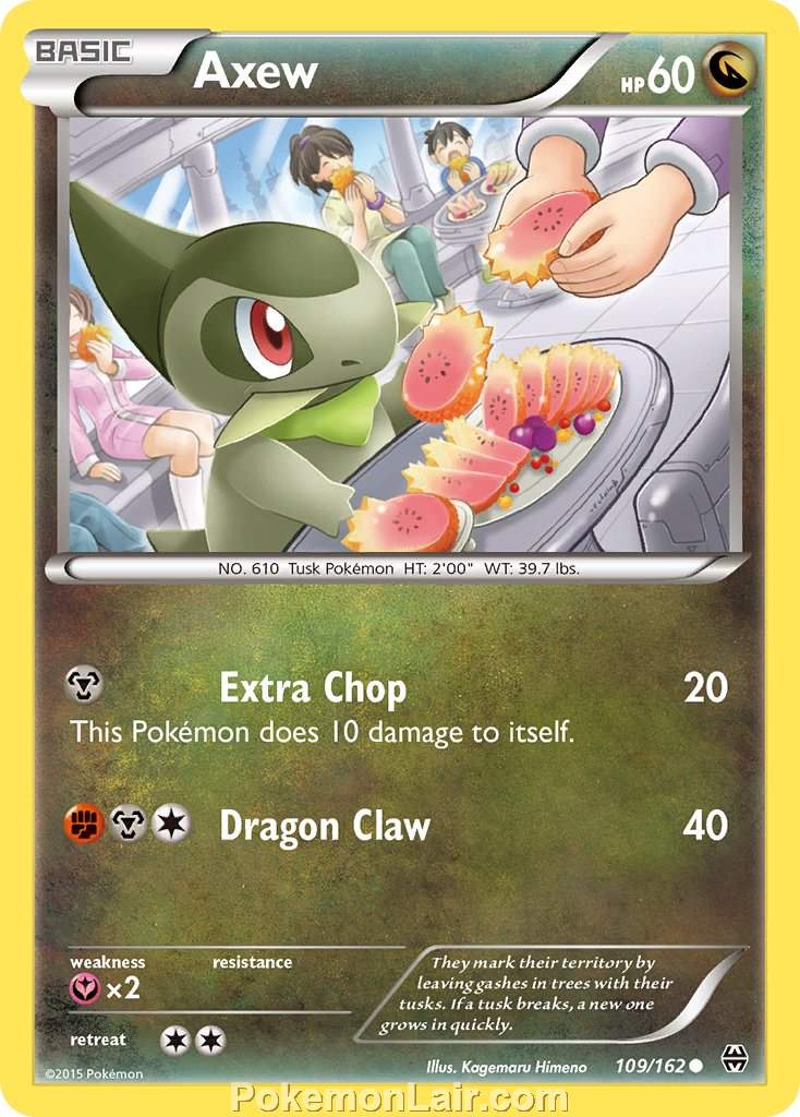 2015 Pokemon Trading Card Game BREAKthrough Price List – 109 Axew