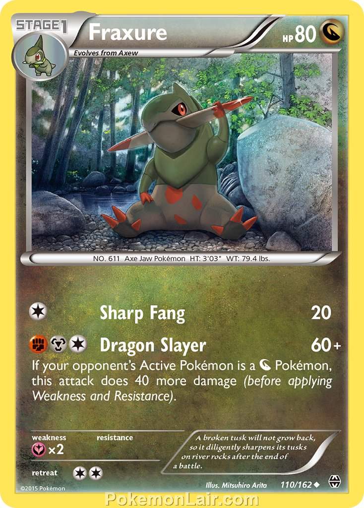 2015 Pokemon Trading Card Game BREAKthrough Price List – 110 Fraxure