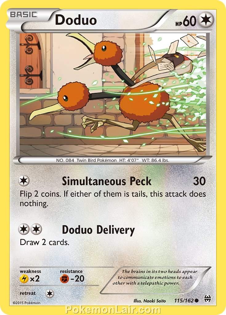 2015 Pokemon Trading Card Game BREAKthrough Price List – 115 Doduo