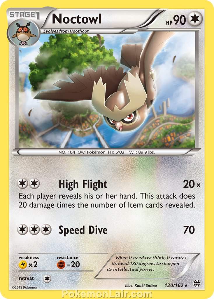 2015 Pokemon Trading Card Game BREAKthrough Price List – 120 Noctowl