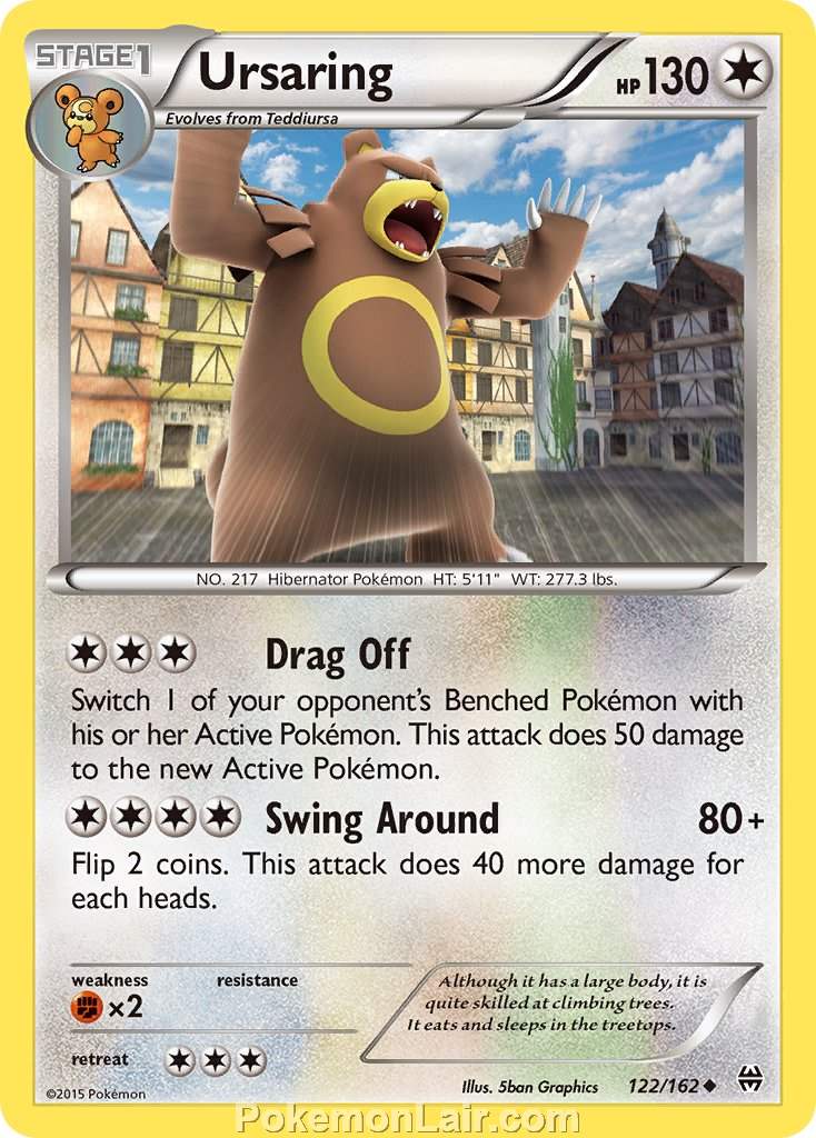 2015 Pokemon Trading Card Game BREAKthrough Price List – 122 Ursaring