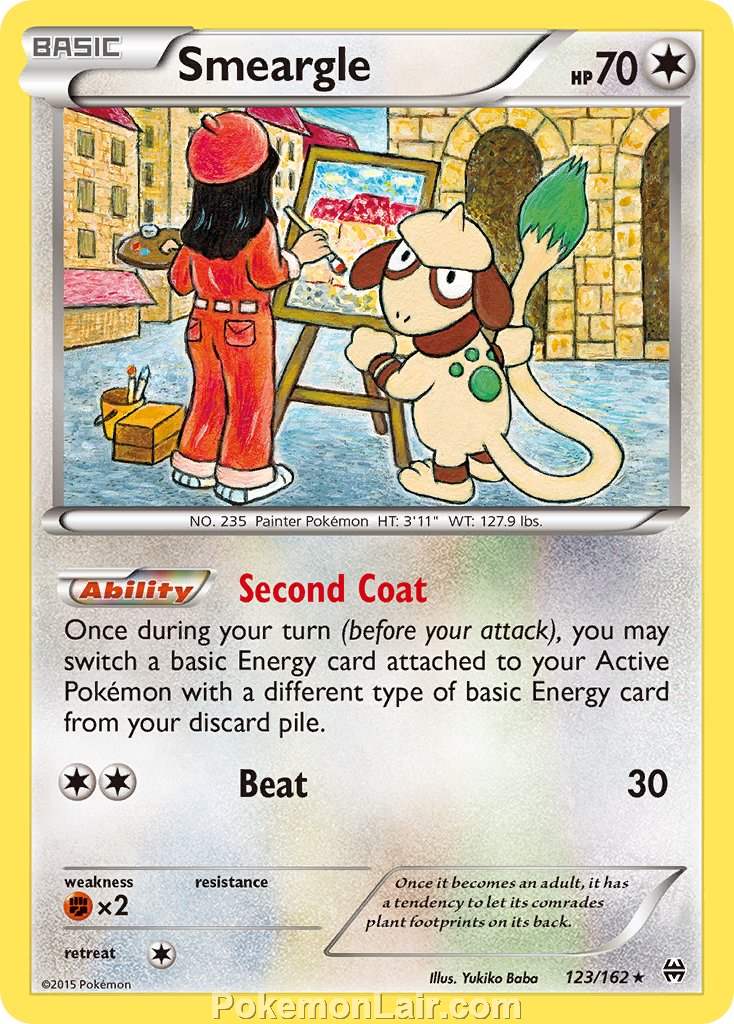 2015 Pokemon Trading Card Game BREAKthrough Price List – 123 Smeargle