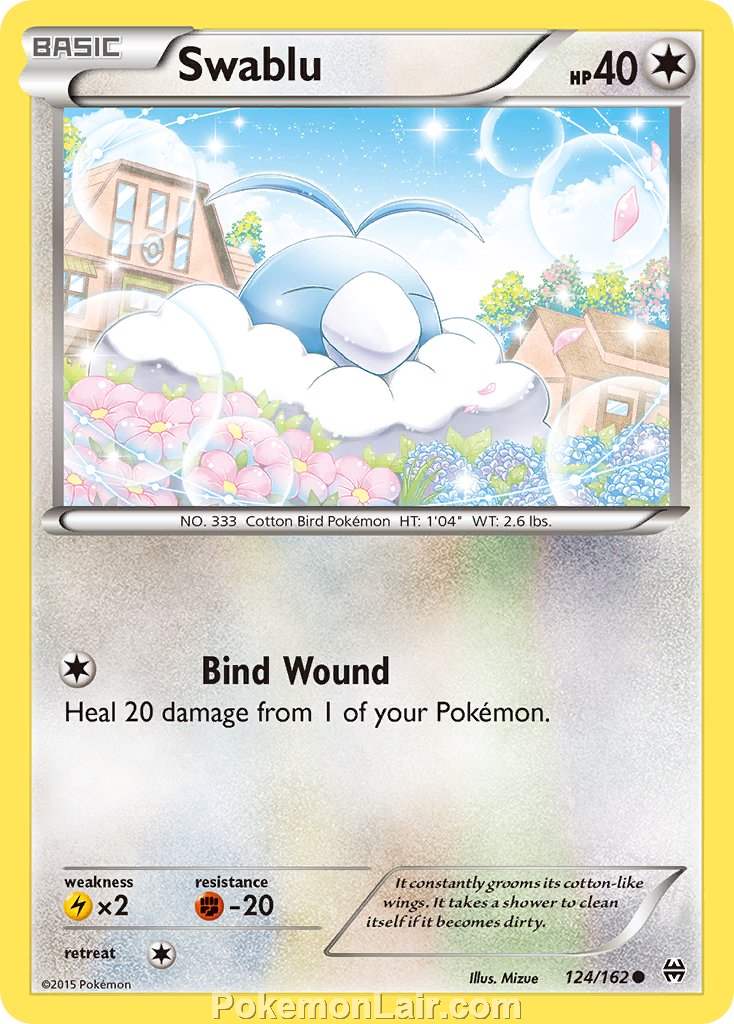 2015 Pokemon Trading Card Game BREAKthrough Price List – 124 Swablu