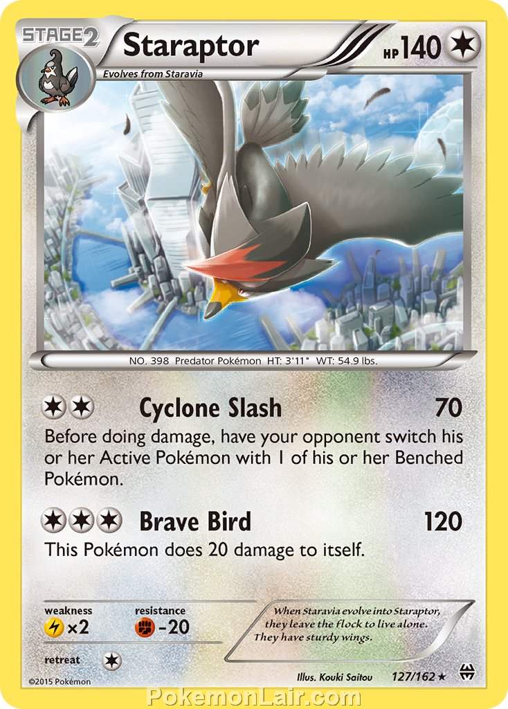 2015 Pokemon Trading Card Game BREAKthrough Price List – 127 Staraptor