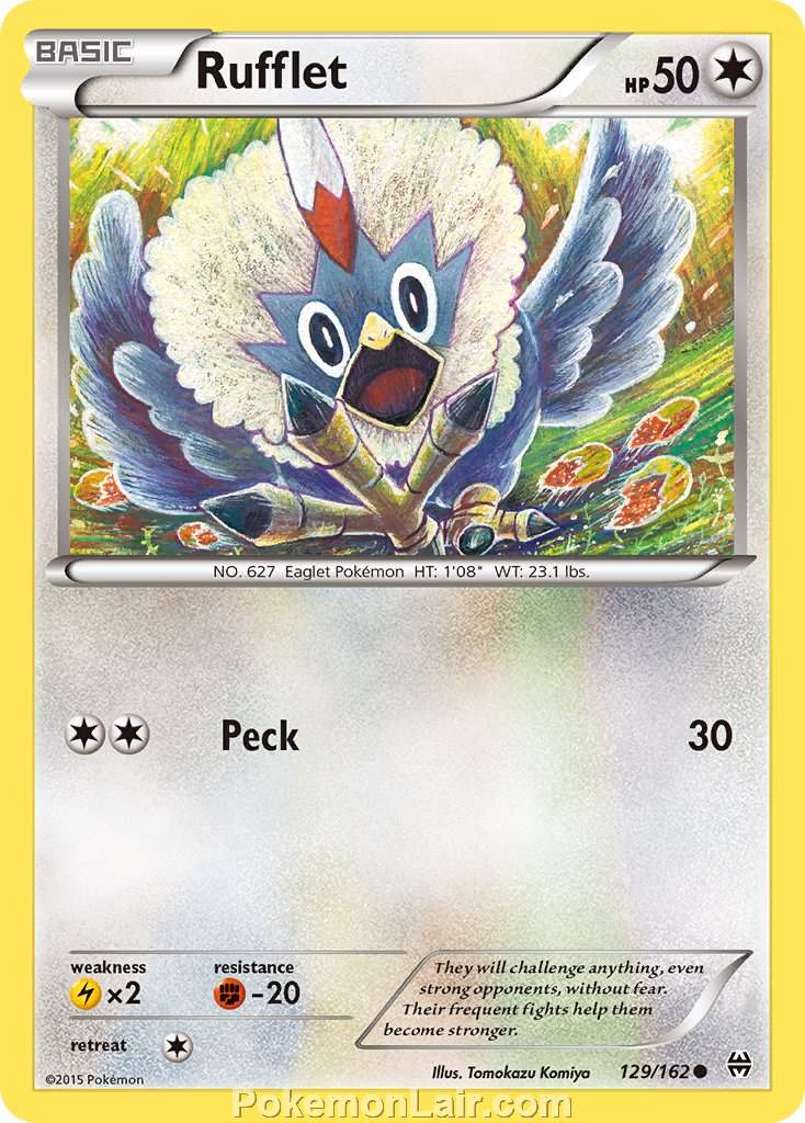 2015 Pokemon Trading Card Game BREAKthrough Price List – 129 Rufflet