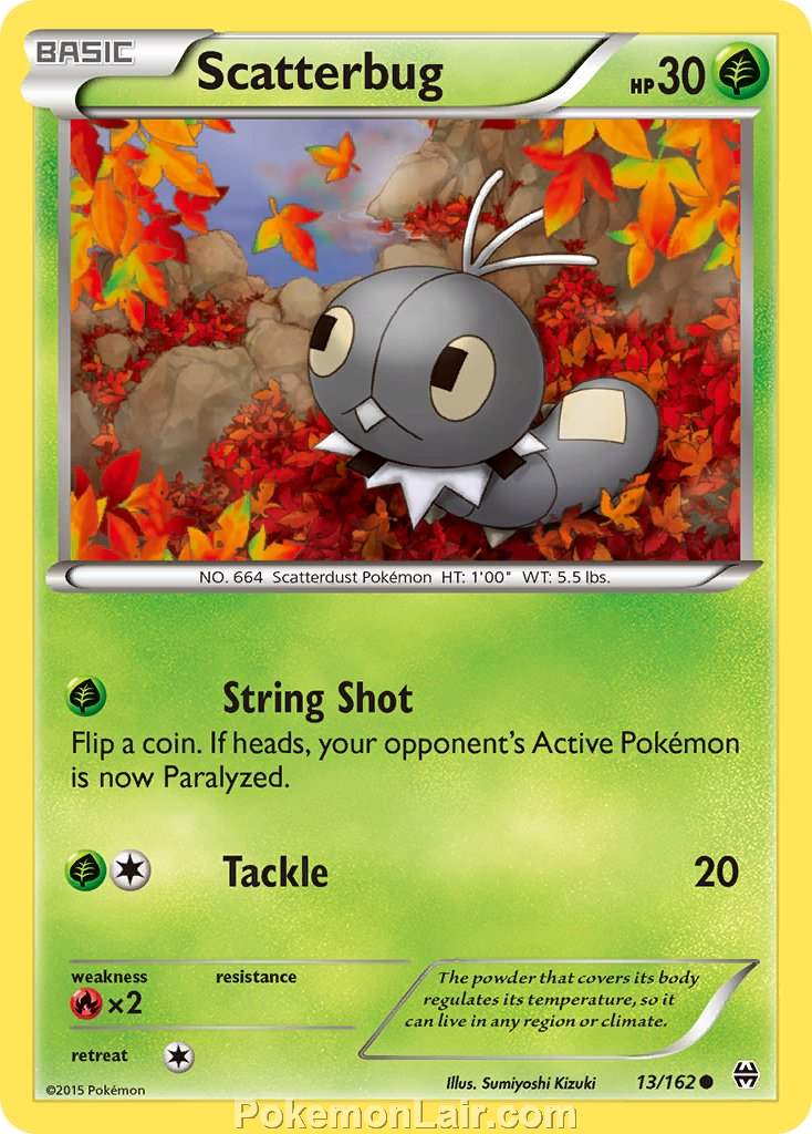 2015 Pokemon Trading Card Game BREAKthrough Price List – 13 Scatterbug