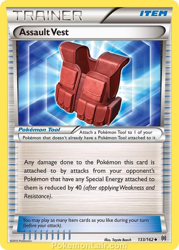 2015 Pokemon Trading Card Game BREAKthrough Price List – 133 Assault Vest