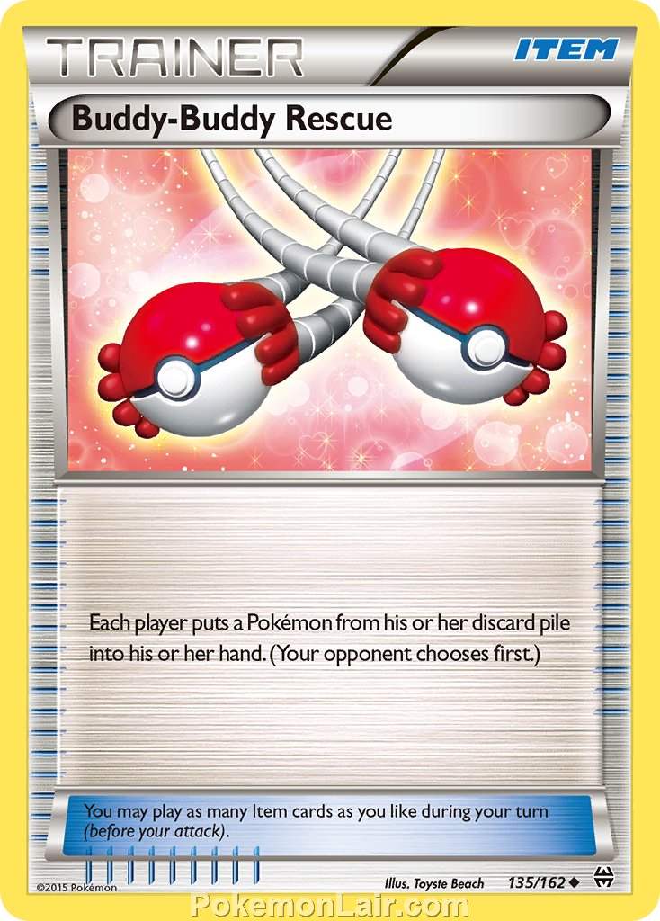 2015 Pokemon Trading Card Game BREAKthrough Price List – 135 Buddy Buddy Rescue