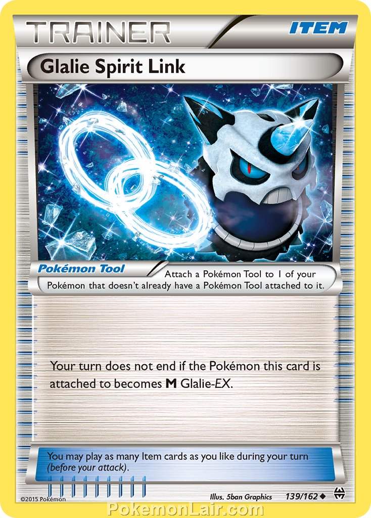 2015 Pokemon Trading Card Game BREAKthrough Price List – 139 Glalie Spirit Link