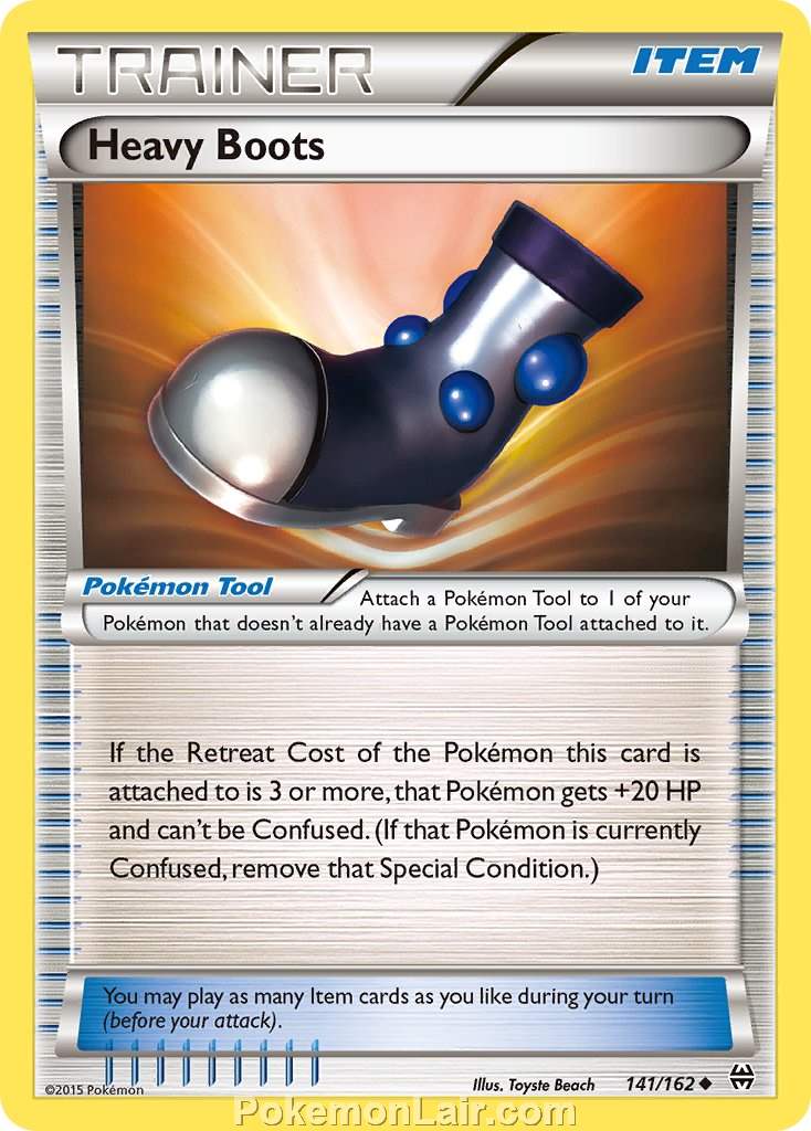 2015 Pokemon Trading Card Game BREAKthrough Price List – 141 Heavy Boots