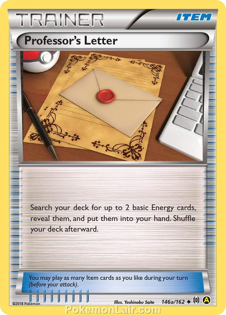 2015 Pokemon Trading Card Game BREAKthrough Price List – 146a Professors Letter