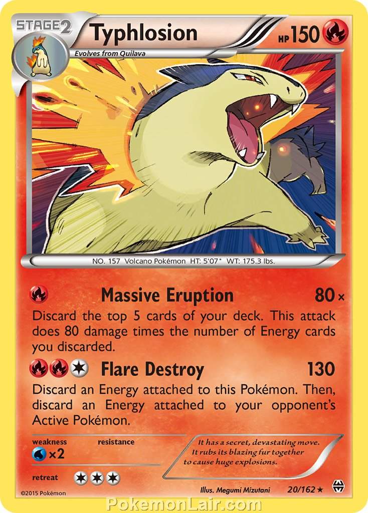 2015 Pokemon Trading Card Game BREAKthrough Price List – 20 Typhlosion