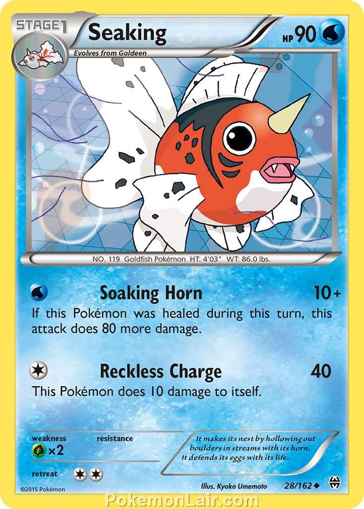 2015 Pokemon Trading Card Game BREAKthrough Price List – 28 Seaking