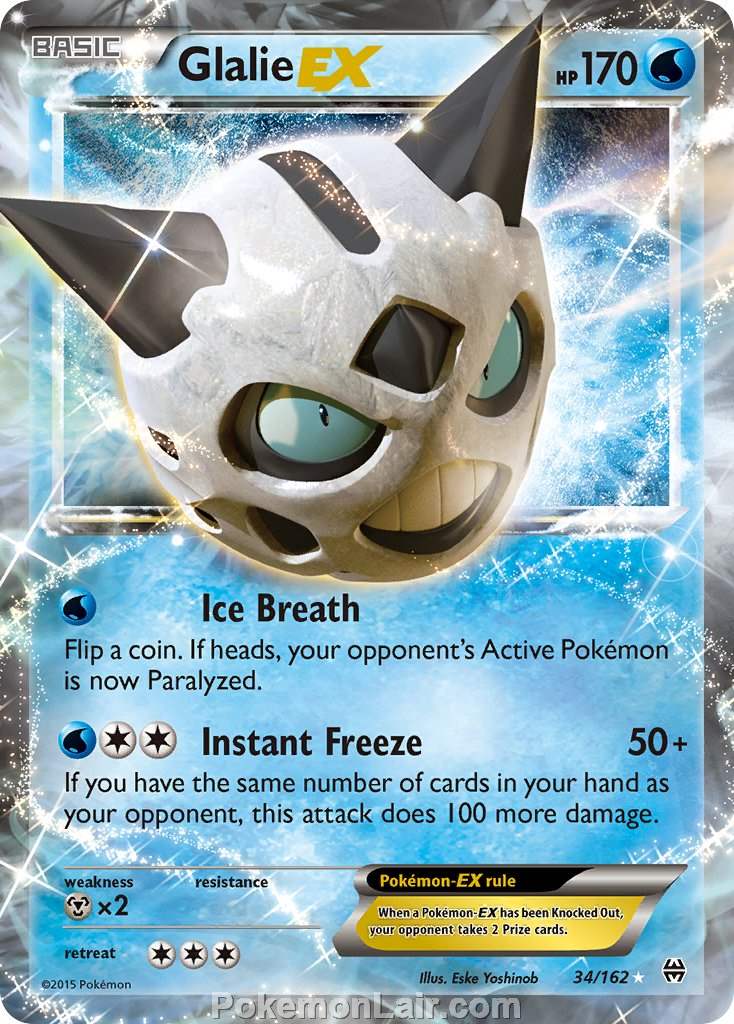 2015 Pokemon Trading Card Game BREAKthrough Price List – 34 Glalie EX