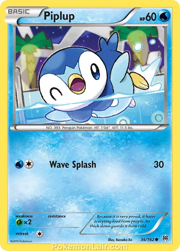 2015 Pokemon Trading Card Game BREAKthrough Price List – 36 Piplup