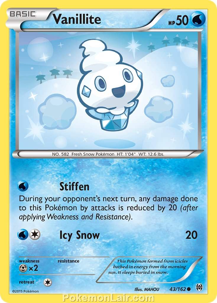 2015 Pokemon Trading Card Game BREAKthrough Price List – 43 Vanillite