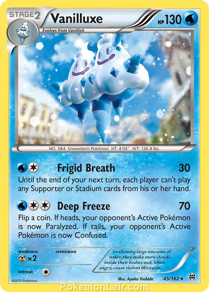 2015 Pokemon Trading Card Game BREAKthrough Price List – 45 Vanilluxe