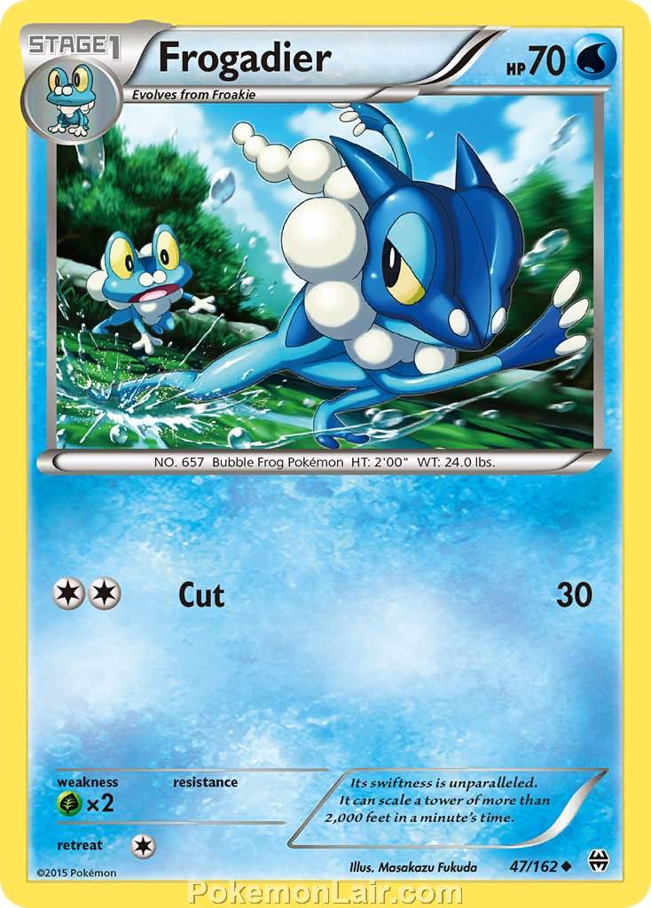 2015 Pokemon Trading Card Game BREAKthrough Price List – 47 Frogadier