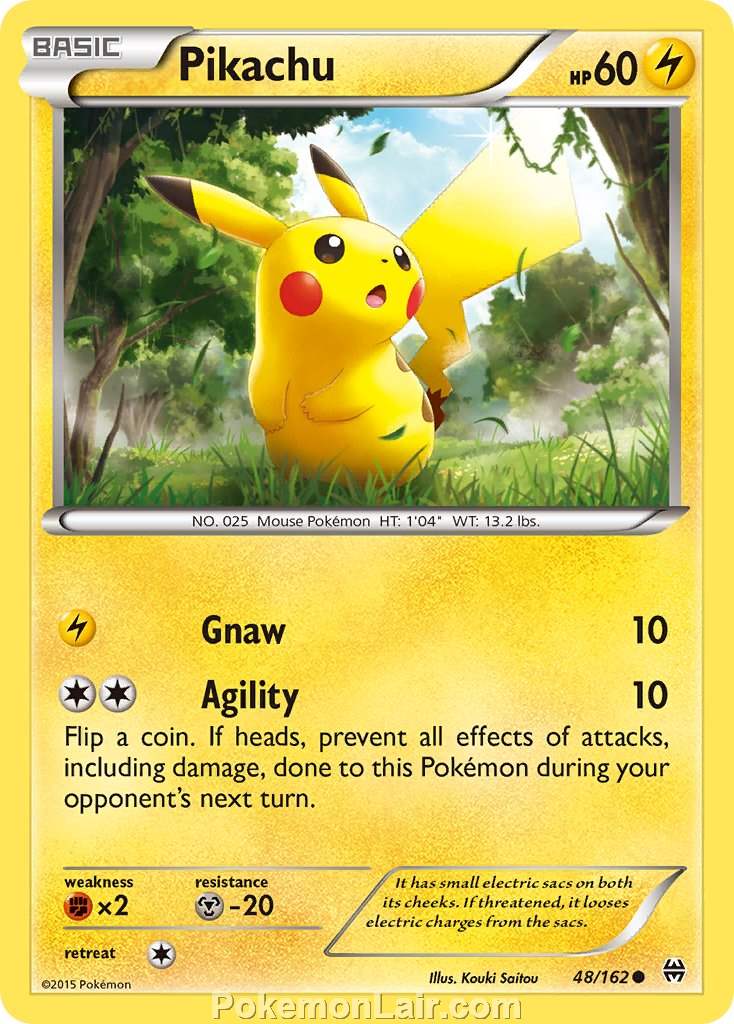 2015 Pokemon Trading Card Game BREAKthrough Price List – 48 Pikachu