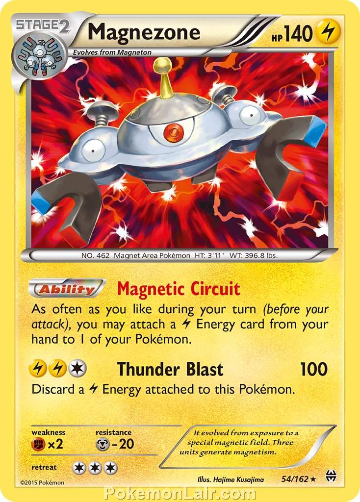 2015 Pokemon Trading Card Game BREAKthrough Price List – 54 Magnezone