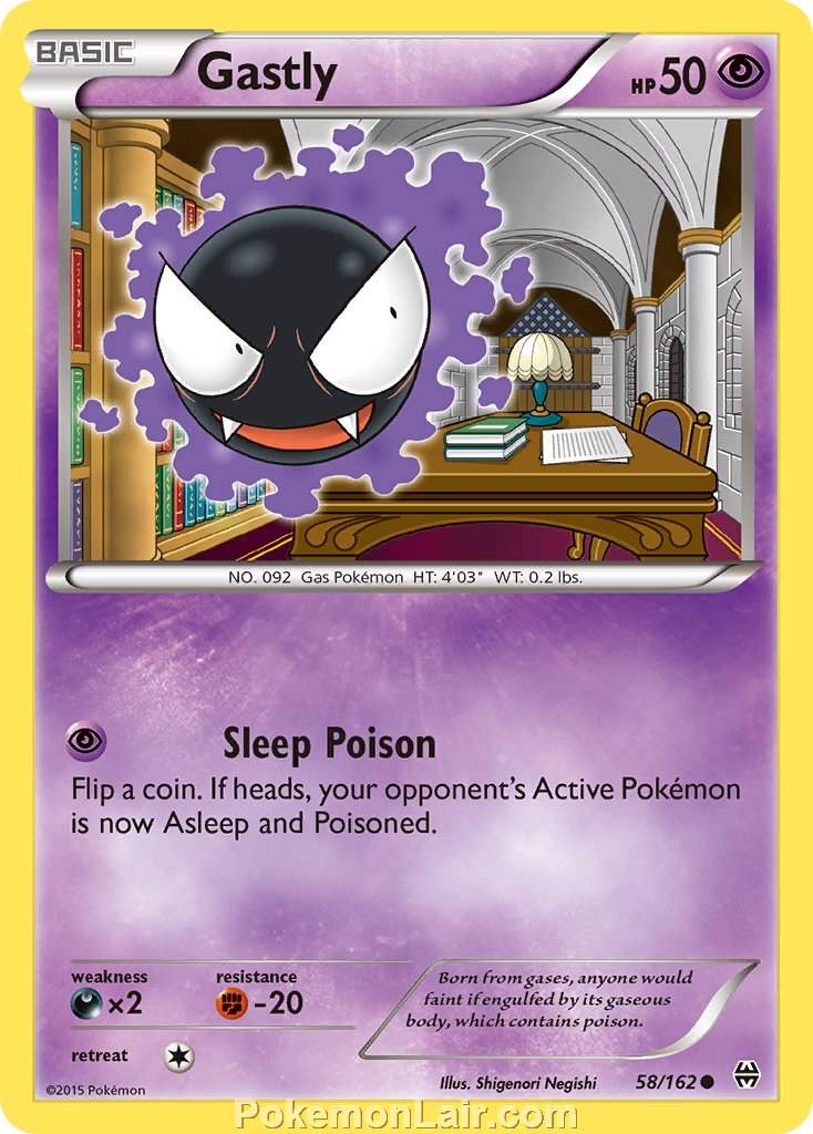 2015 Pokemon Trading Card Game BREAKthrough Price List – 58 Gastly