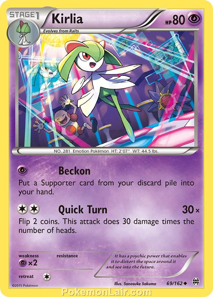 2015 Pokemon Trading Card Game BREAKthrough Price List – 69 Kirlia