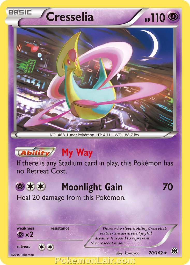 2015 Pokemon Trading Card Game BREAKthrough Price List – 70 Cresselia