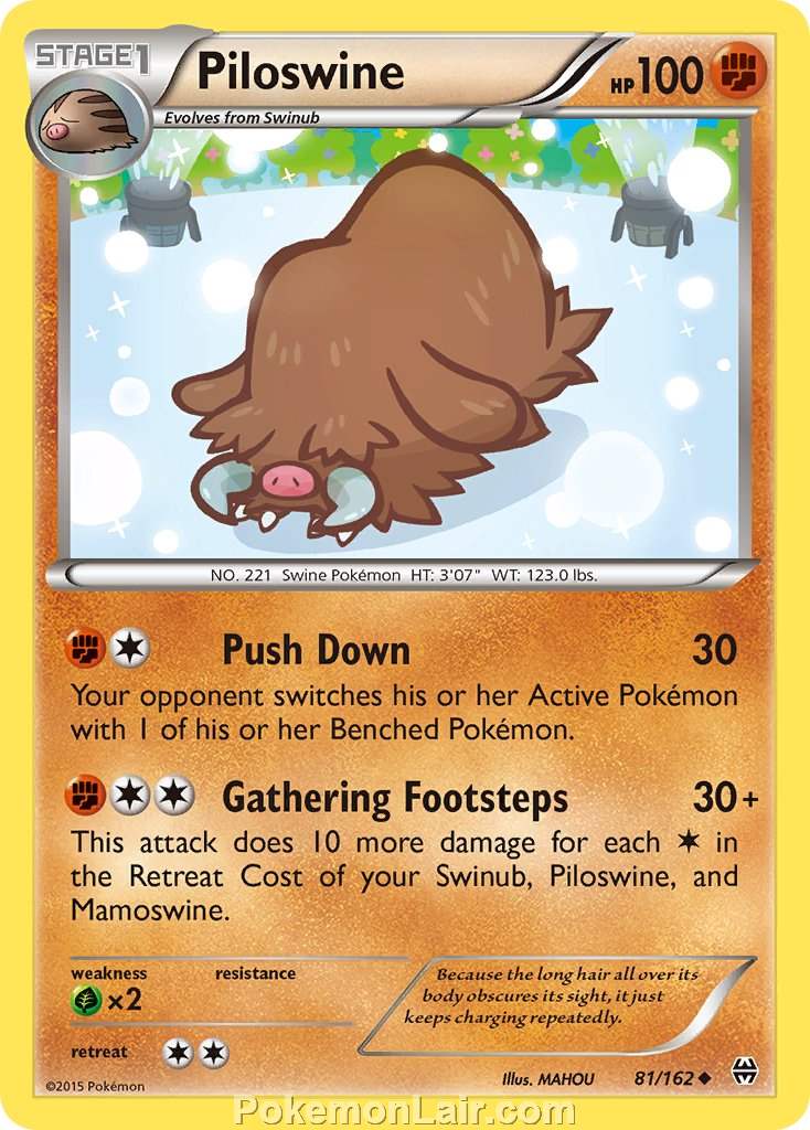 2015 Pokemon Trading Card Game BREAKthrough Price List – 81 Piloswine