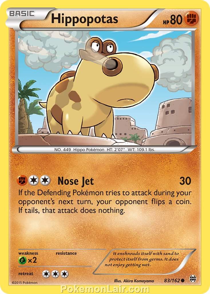 2015 Pokemon Trading Card Game BREAKthrough Price List – 83 Hippopotas