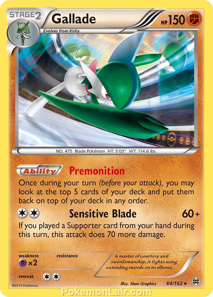 2015 Pokemon Trading Card Game BREAKthrough Price List – 84 Gallade