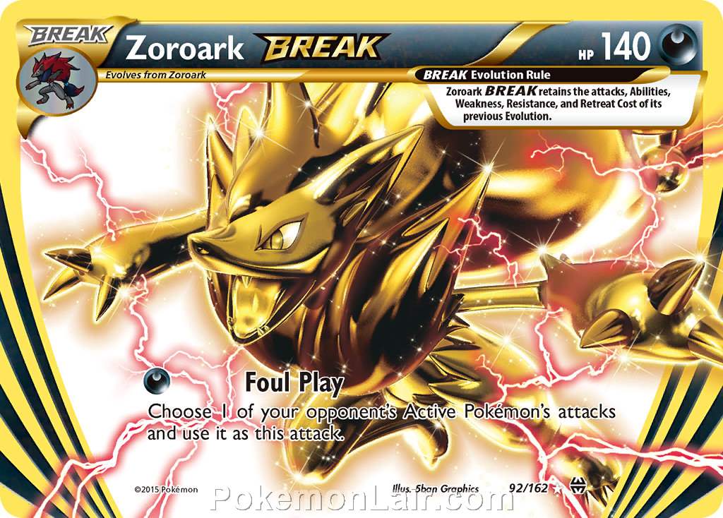 2015 Pokemon Trading Card Game BREAKthrough Price List – 92 Zoroark Break