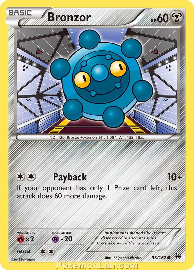 2015 Pokemon Trading Card Game BREAKthrough Price List – 95 Bronzor