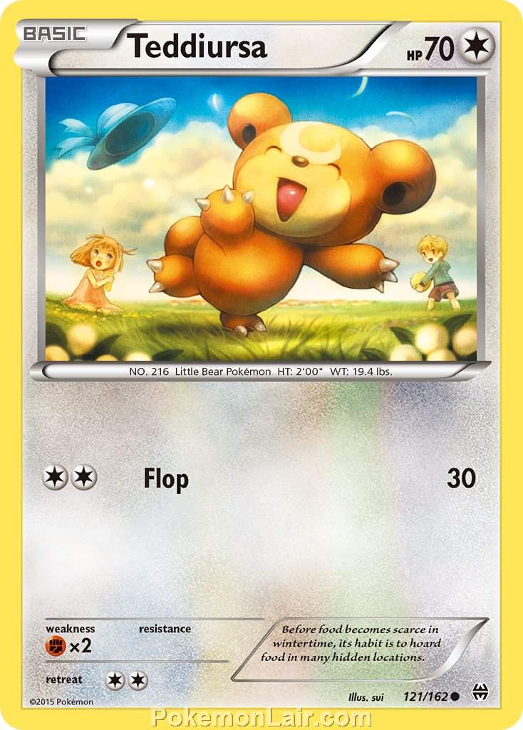 2015 Pokemon Trading Card Game BREAKthrough Set – 121 Teddiursa