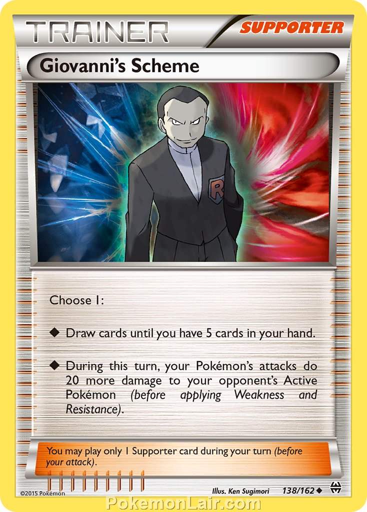 2015 Pokemon Trading Card Game BREAKthrough Set – 138 Giovannis Scheme