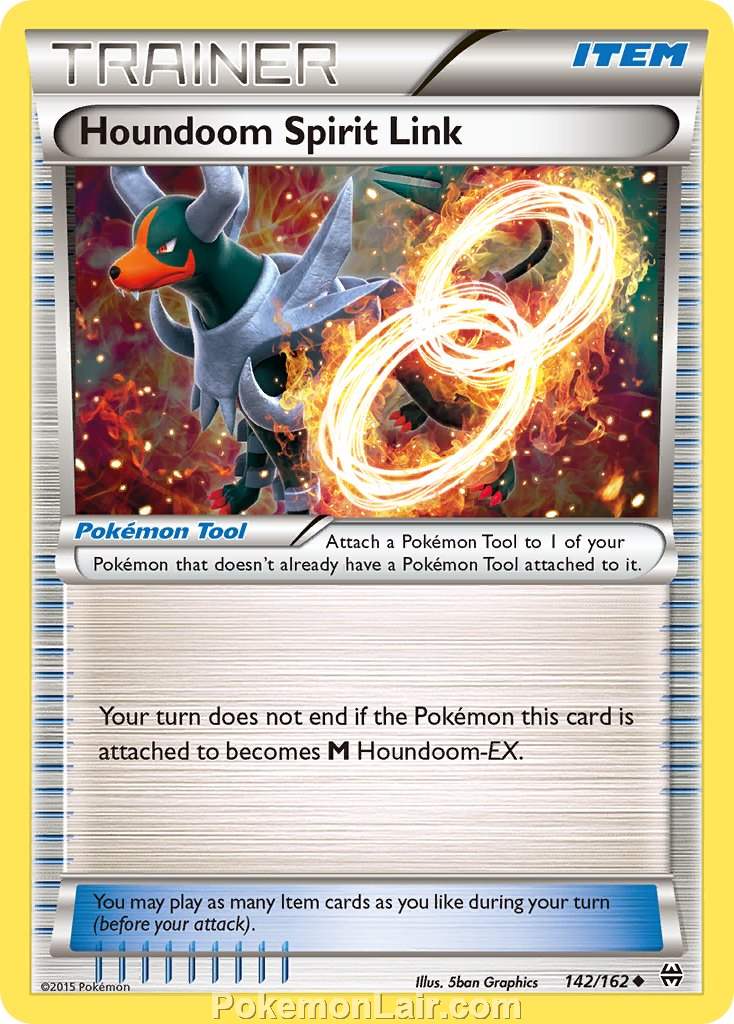 2015 Pokemon Trading Card Game BREAKthrough Set – 142 Houndoom Spirit Link