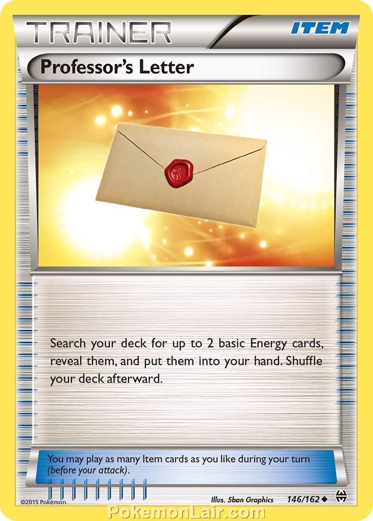 2015 Pokemon Trading Card Game BREAKthrough Set – 146 Professors Letter