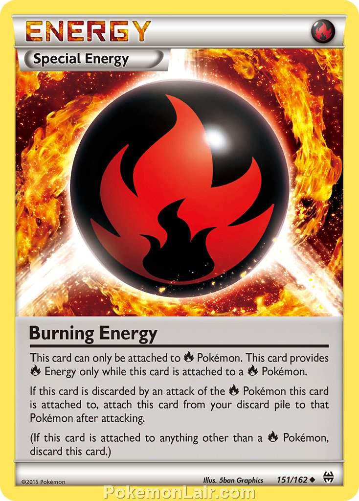 2015 Pokemon Trading Card Game BREAKthrough Set – 151 Burning Energy