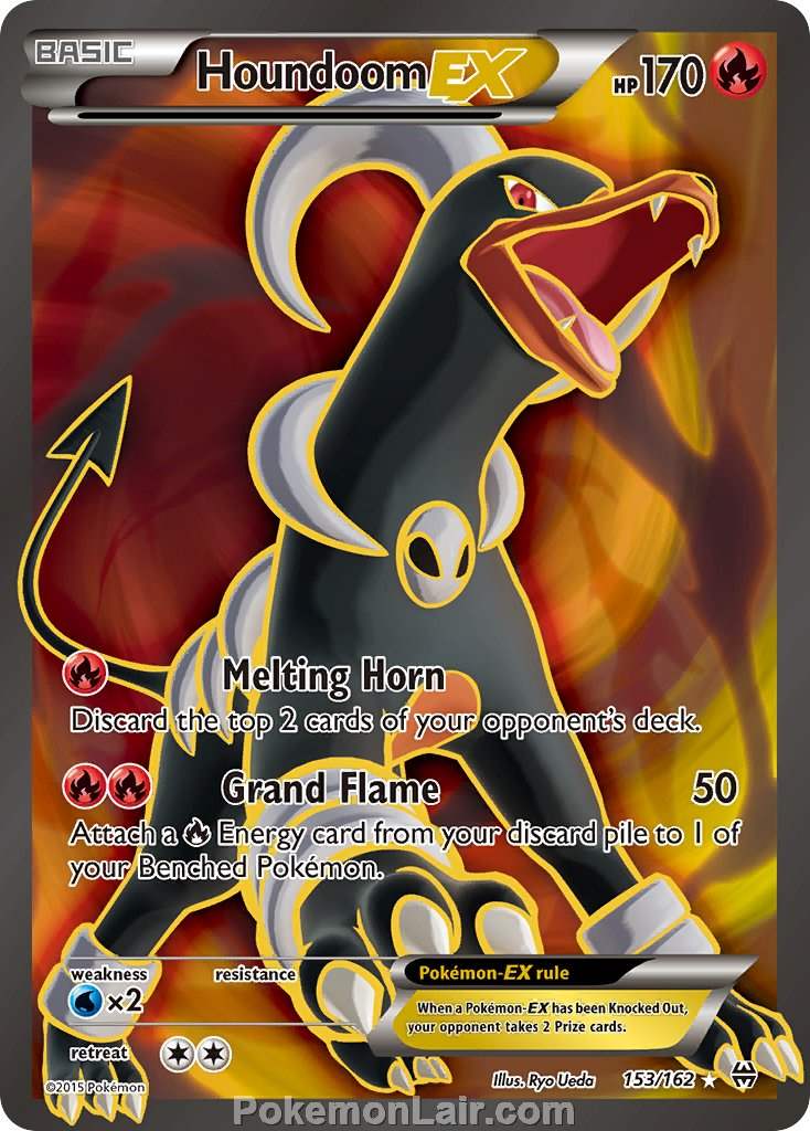 2015 Pokemon Trading Card Game BREAKthrough Set – 153 Houndoom EX