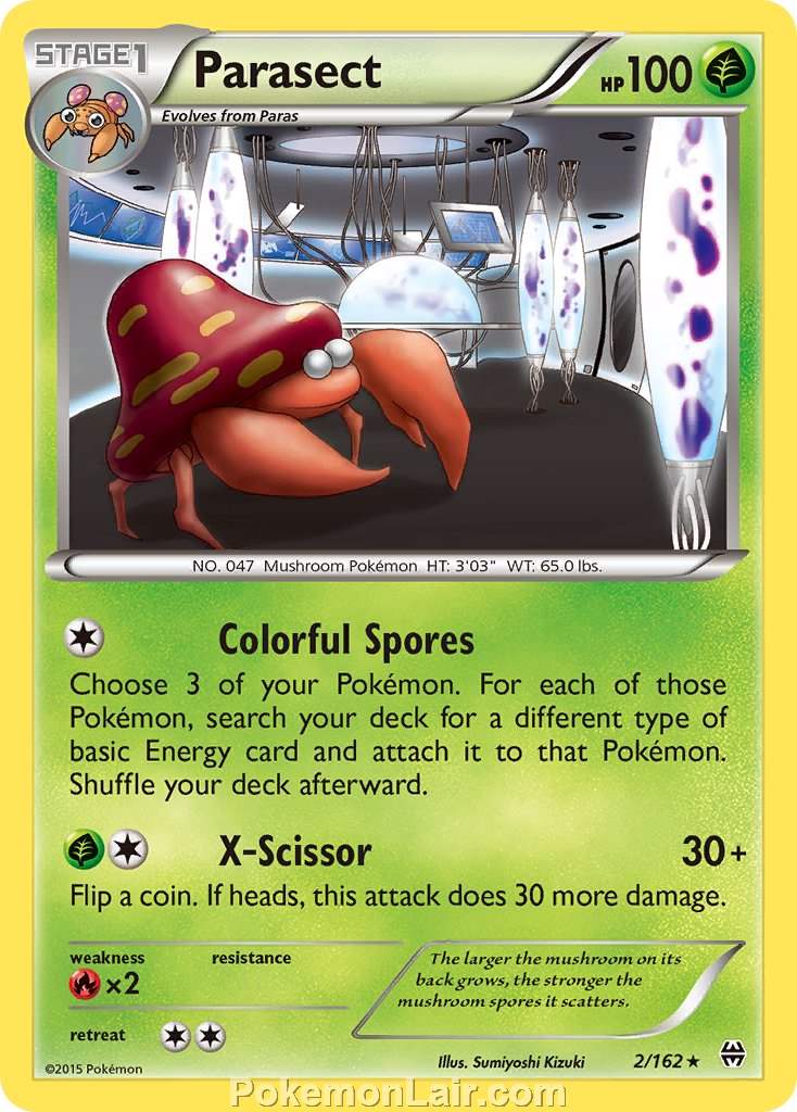 2015 Pokemon Trading Card Game BREAKthrough Set – 2 Parasect