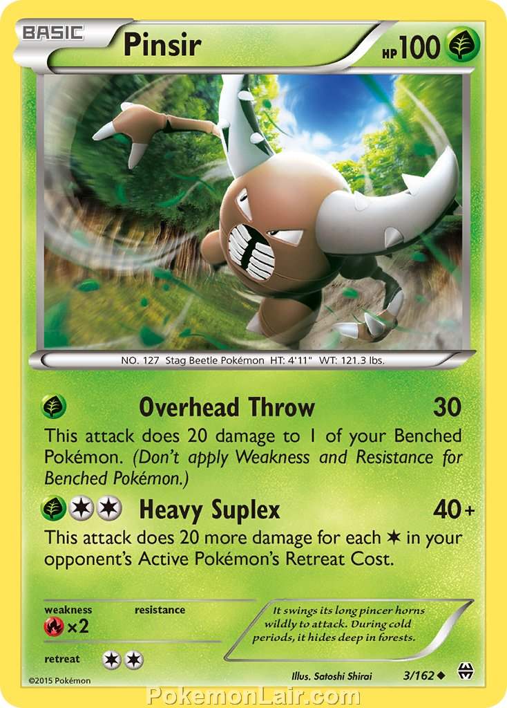 2015 Pokemon Trading Card Game BREAKthrough Set – 3 Pinsir