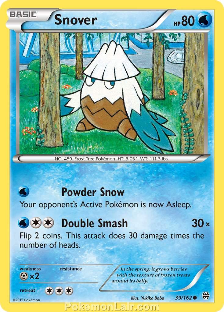 2015 Pokemon Trading Card Game BREAKthrough Set – 39 Snover