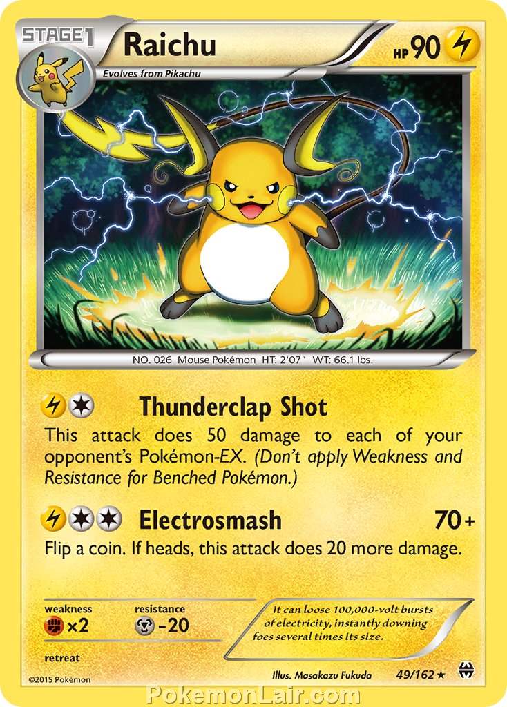 2015 Pokemon Trading Card Game BREAKthrough Set – 49 Raichu